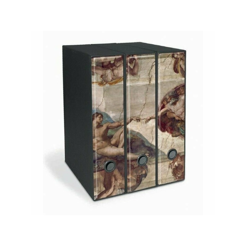 Set 3 raccoglitori Image - Formato Protocollo - Dorso 8 cm - Michelangelo  Buonarroti - Creazione di Adamo (prima del restauro)