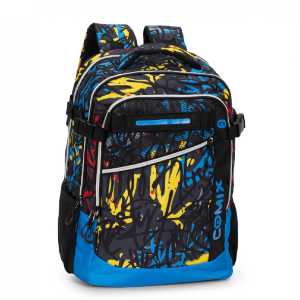 Zaino Organizzato Comix WBS Graffiti – Nero/Blu