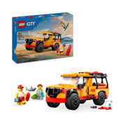 LEGO City Fuoristrada di Soccorso del Bagnino - Jeep Giocattolo da Costruire con 2 Minifigure e Squalo, Giochi per Bambini e Bambine da 6 Anni in su, Idee Regali per gli Amanti della Spiaggia - 60453