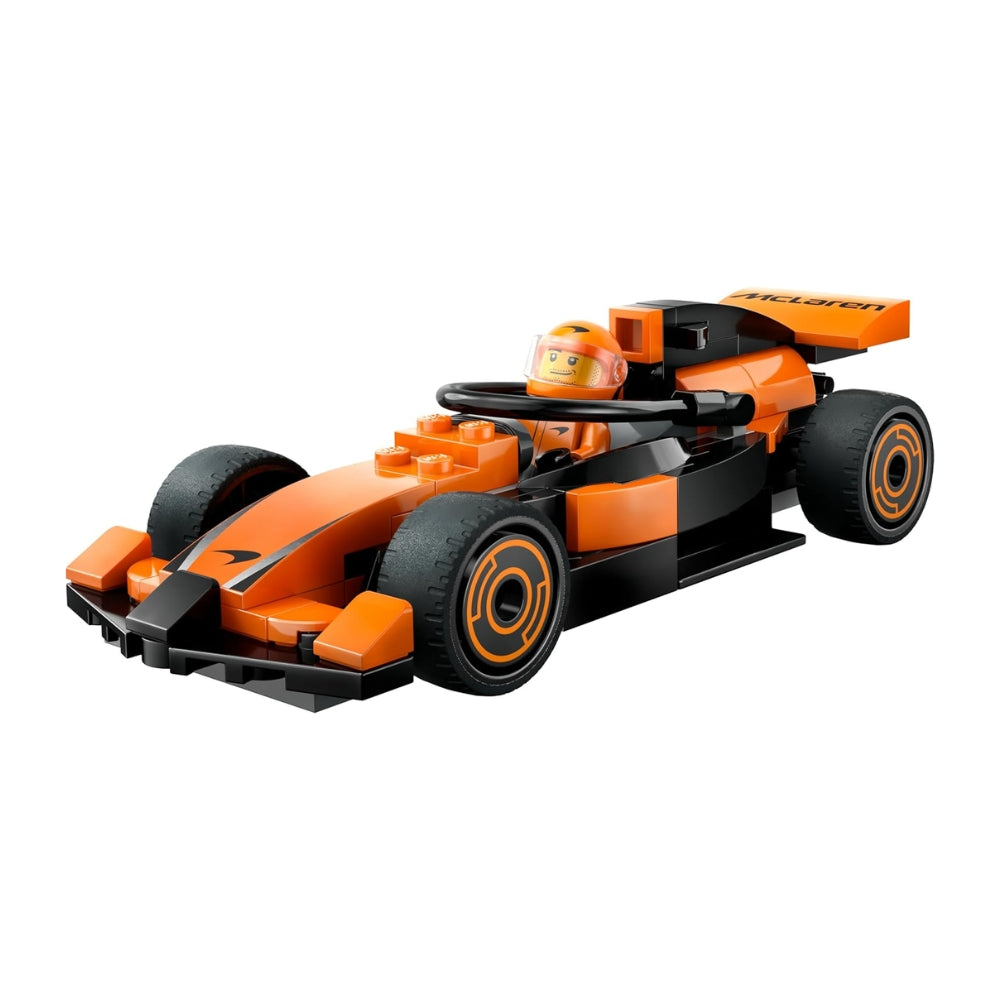 LEGO City Pilota e Monoposto McLaren F1 - Modello di Macchina Giocattolo da Formula 1 con Minifigure - Idea Regalo per Bambini e Bambine da 6 Anni in su o per Adulti Fan delle Auto da Corsa - 60442