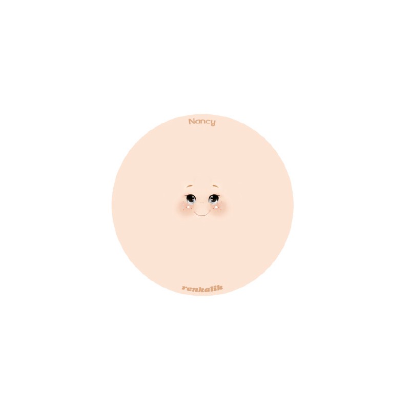 10 Visi Stampati Su Tessuto - Nancy - Diam. 13 - Renkalik