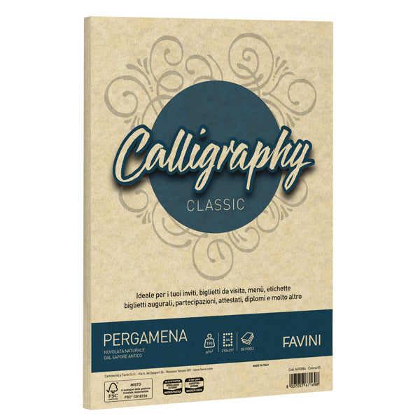 Carta Calligraphy Pergamena - A4 - 190 gr - Favini - conf. 250 fogli