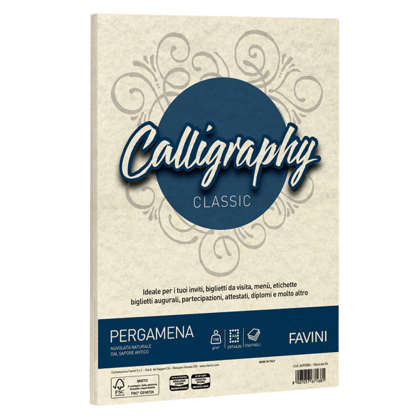 Carta Calligraphy Pergamena - A4 - 190 gr - Favini - conf. 250 fogli