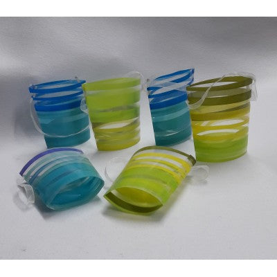 Secchiello Portaconfetti Blu/verde – Confezione 6 Pezzi