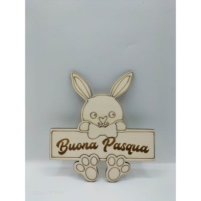 Coniglietto In Legno - Buona Pasqua