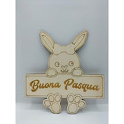 Coniglietto In Legno - Buona Pasqua