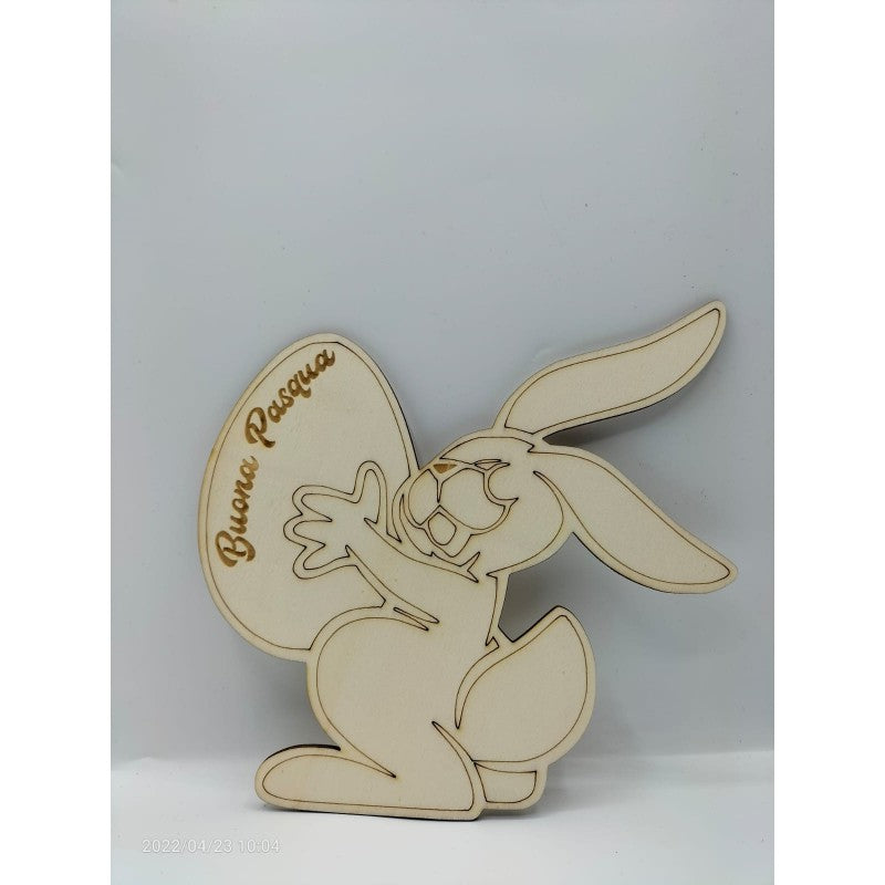 Coniglietto In Legno Buona Pasqua