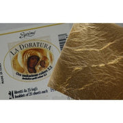 Foglia Oro Imitazione Colore 2,5 Ferrario - 14 X 14 Cm Libretto Da 25 Fogli