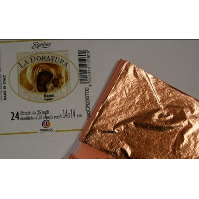 Foglia Rame Ferrario – 14 X 14 Cm Libretto Da 25 Fogli