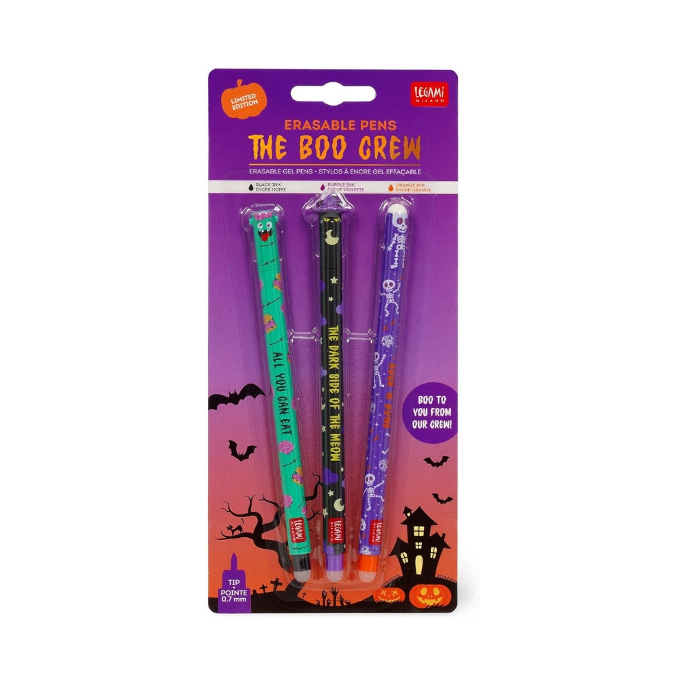 Legami Set 3 Penne Gel Cancellabili Halloween 2025 – The Boo Crew (Limited Edition)