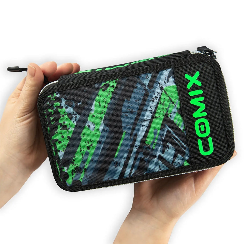 Astuccio 3 Zip Comix WBS Scratch Completo – Nero/Verde