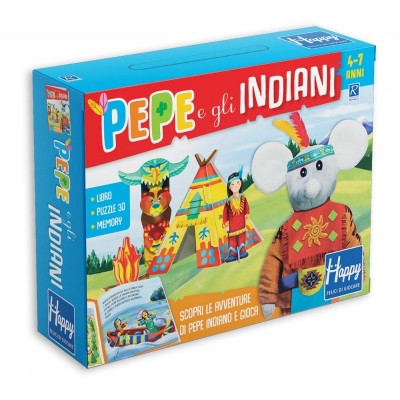 Libro Con Puzzle 3d Pepe E Gli Indiani - Raffaello Ragazzi