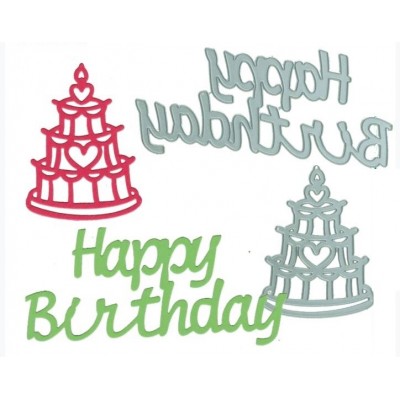 Fustelle Sottili - Torta Happy Birthday 2 Sogg. Pc1600