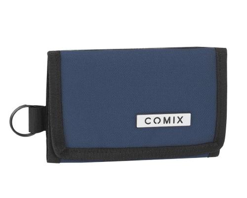 Portafoglio Monocolore Chiusura In Velcro Comix – Blu