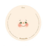 10 Visi Stampati Su Tessuto - Gea - Diam. 13 - Renkalik