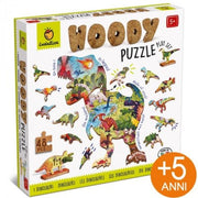 Puzzle In Legno Dinosauri Woody 48pz - Ludattica