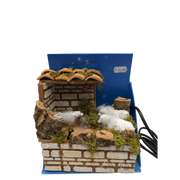 Presepe In Movimento Pecore Mangiano Nel Recinto