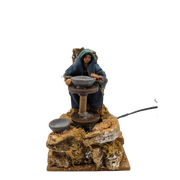 Presepe In Movimento Donna Che Lavora La Terracotta