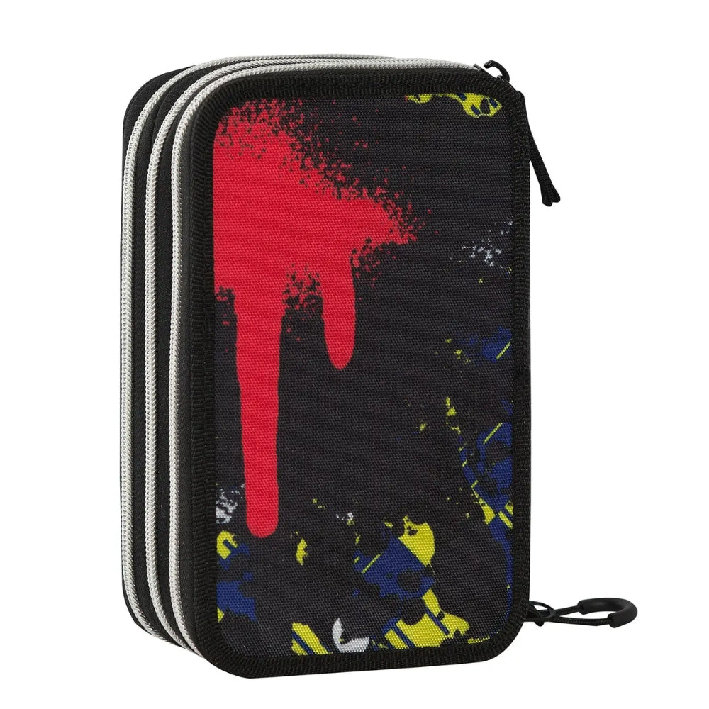 Astuccio 3 Zip Comix WBS Skull Completo – Nero/Rosso