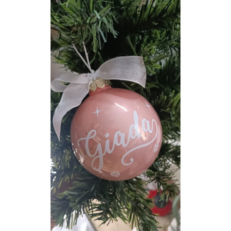 Pallina Personalizzata Con 1 Nome - Albero Di Natale