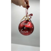Pallina Personalizzata Con 2 Nomi - Albero Di Natale