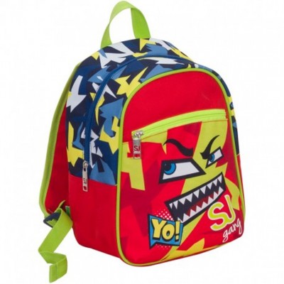 Zainetto Asilo Sj Gang Face Boy Rosso - Z00095