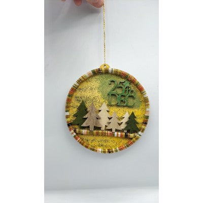 Disco Decorato A Mano - "25 Dicembre"