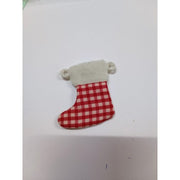 Set 6 Calzette Befana Rosse A Quadri - Homemade