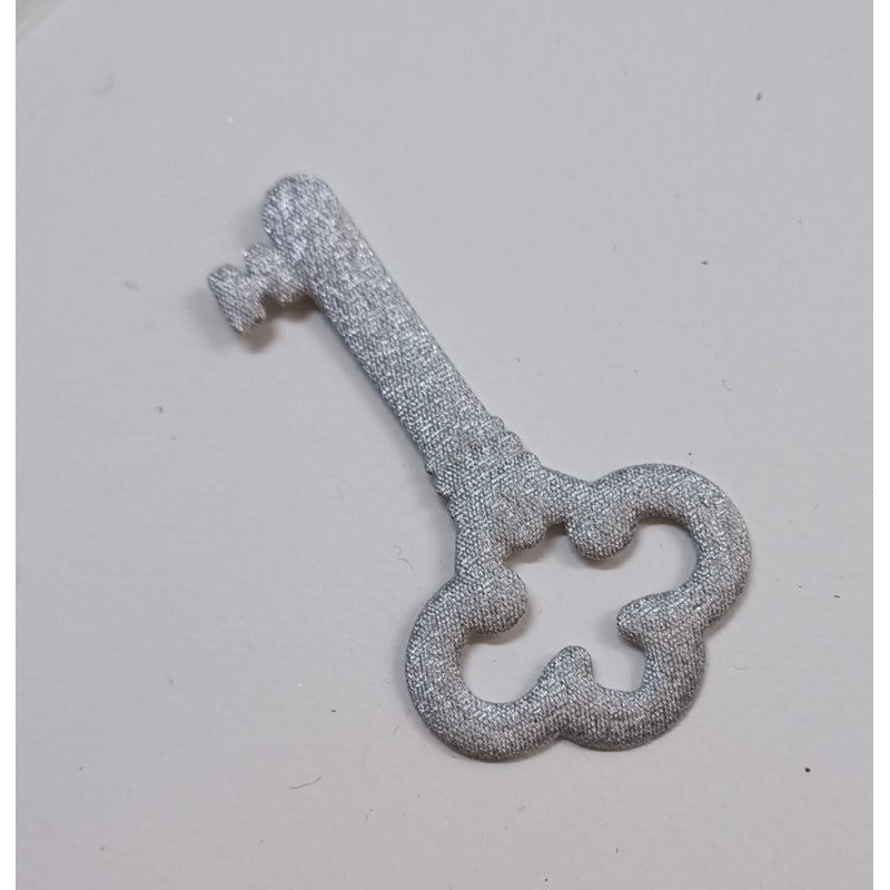 Set 5 Chiavi In Feltro - Oro E Argento Glitter