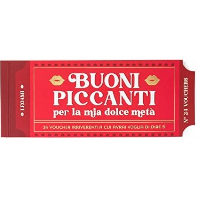 Legami- Blocchetto Da 24 Voucher Piccanti, Coupon Di Coppia Con Perforazione Per Lo Strappo, Idea Regalo, 20,3x8,2 Cm, Tema Sex