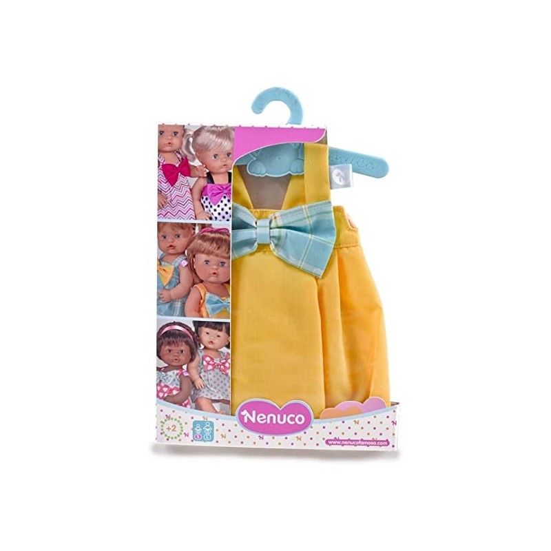 Vestitino Nenuco Baby Con Gruccia Per Bambola – Rosa, Azzurro, Giallo