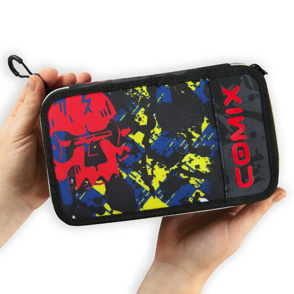 Astuccio 3 Zip Comix WBS Skull Completo – Nero/Rosso