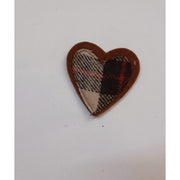 Cuore Scozzese In Feltro Con Foro