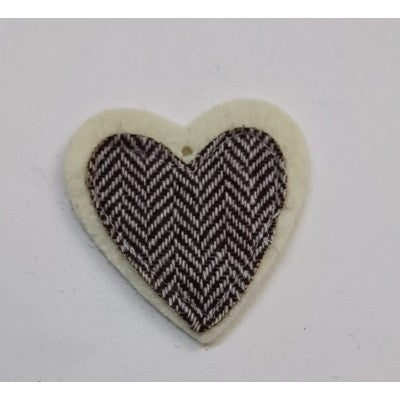 Cuore Scozzese In Feltro Con Foro