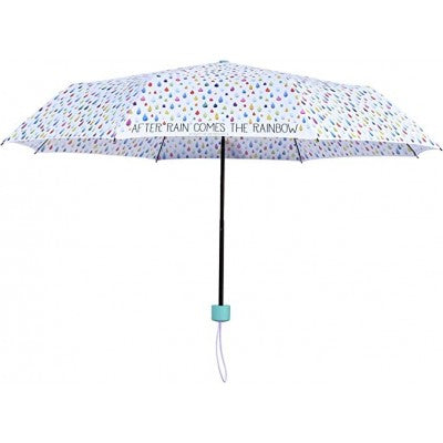 Legami Ombrello Pieghevole, In Poliestere, Struttura In Acciaio Nero, Impugnatura In Plastica, Leggero, Custodia Inclusa