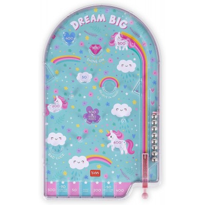 Legami - Mini Flipper, Pinball, Gioco Portatile, 17,7x29 Cm, Tema Unicorn, Pbg0003