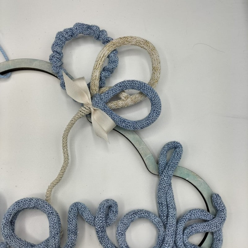 Fiocco Nascita Bimbo Personalizzabile Con Tubolare Stafil Glitter