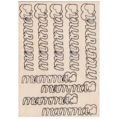 Scritte "mamma" In Legno - Renkalik