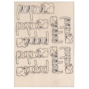 Scritte "papà" In Legno - Renkalik