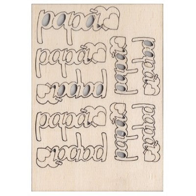 Scritte "papà" In Legno - Renkalik