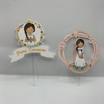Cake Topper Personalizzabile - Vari Modelli - Bambina