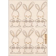 6 Sagome Coniglietto Alvin In Legno Renkalik