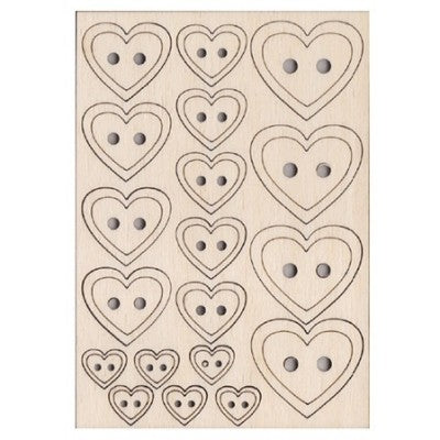 Bottoni Cuore In Legno Renkalik