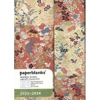 Agenda Paperblanks 2023-2024, 18 Mesi, Midi, Orizzontale, Kimono Giapponese, Kara-ori - 13 X 18 Cm