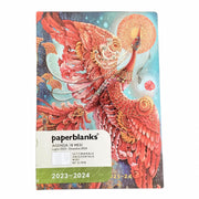 Agenda Paperblanks 2023-2024, 18 Mesi, Midi, Orizzontale, Uccelli Della Felicità, Uccello Di Fuoco - 13 X 18 Cm