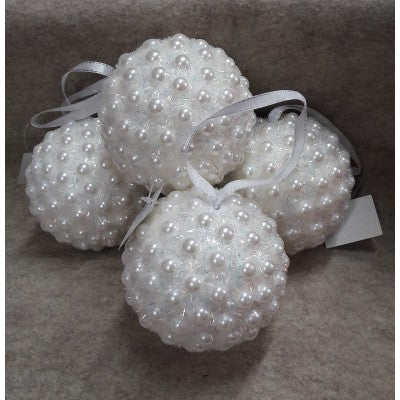 Set 4 Pendenti Sfera Con Perle