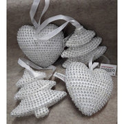 Set 4 Pendenti Con Strass Cuore/albero