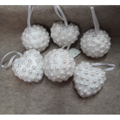 Set 6 Pendenti Con Perle Cuore/pallina