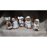 Presepe In Porcellana Bianca 5 Pezzi