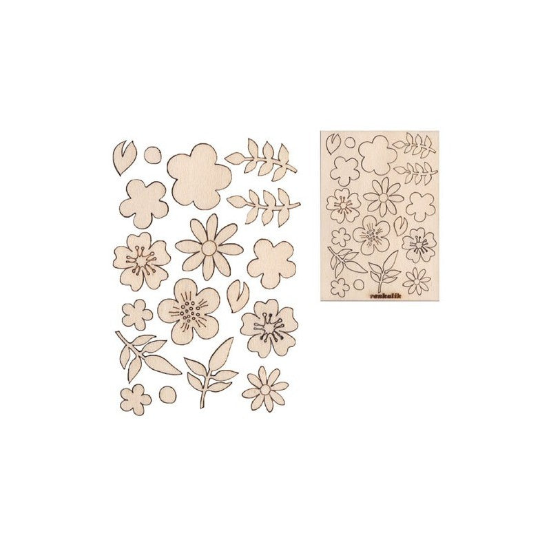 18 Sagome Fiorellini In Legno Renkalik